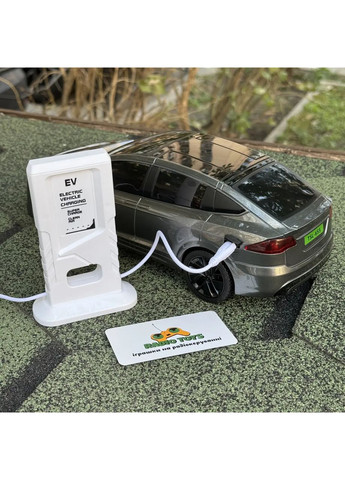 Інерційна металопластикова машинка PM3417 Tesla Model Х на радіокеруванні з зарядною станцією Сіра TK Group (371745237)