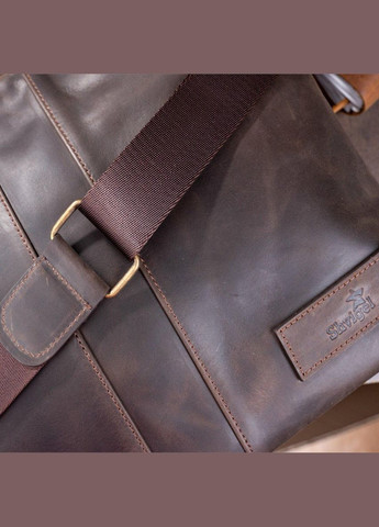 Сумка чоловіча 11115 шкіряна Коричнева Shvigel (298570531)