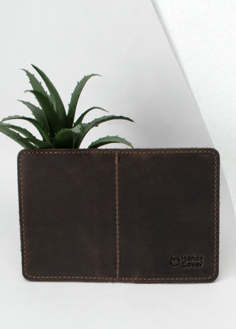 Подарунковий набір для чоловіка в коробці №42 (коричневий) ремінь, портмоне, обкладинка ID паспорт HandyCover (302211523)