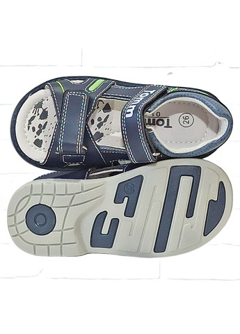 Синие спортивные, повседневные ортопедические босоножки открытые сандалии на липучках для мальчика том м Tom.M на липучке