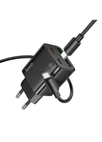 Сетевой адаптер Type-C to Type-C Cable Fundador четырехпортовое зарядное устройство N55 |2USB/2Type-C, 20W/3A, PD/QC| Hoco (389370650)