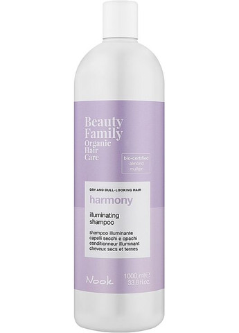 Шампунь для блиску волосся Beauty Family Organic Hair Care Iluminating Shampoo 1000ml (1454563-29113307) Nook (368657380)