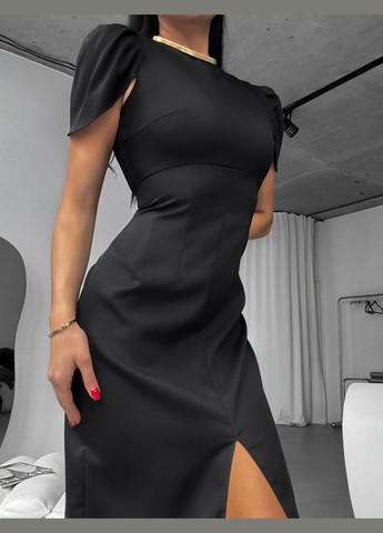 Чорна святковий, коктейльна, ділова, відвертий, кежуал, джинсова, вечірня сукня жіноча No Brand однотонна