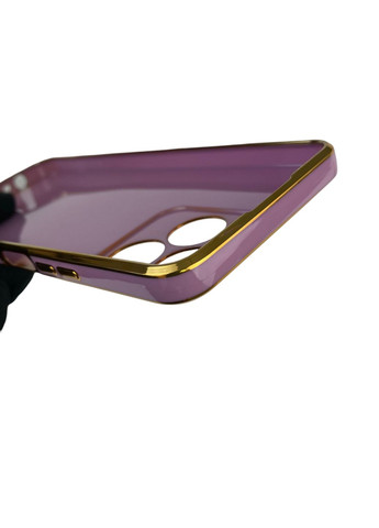 Чохол для Note 50 глянцевий з кільцем MagSafe із золотою окантовкою на реалмі нот 50 чорничний gs1 Realme (366228744)