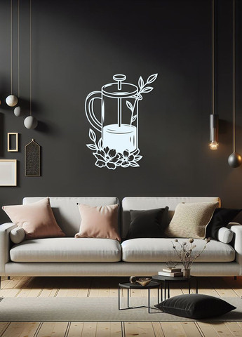 Декоративное панно из дерева, настенный декор для дома "Заварщик", оригинальный подарок 70х53 см Woodyard (292012911)