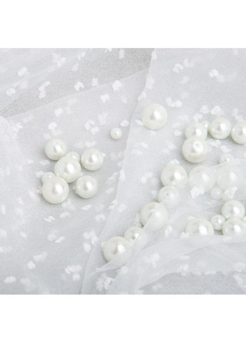 Тканина органза напівпрозора 25 г/м2 145 см легка для платтів, декору, вечірніх і карнавальних костюмів молоко IDEIA (365301302)