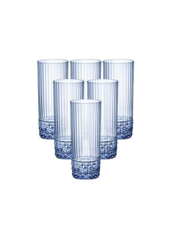Набір склянок America'20s Sapphire Blue 6 шт 400 мл 122158BAU021990 Bormioli Rocco (316620240)