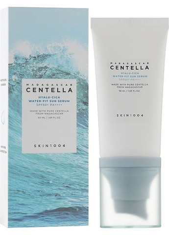 Сыворотка для лица от солнца с гиалуроновой кислотой 50 мл Madagascar Centella Hyalu cica Water fit Sun Serum SKIN1004 (331886593)