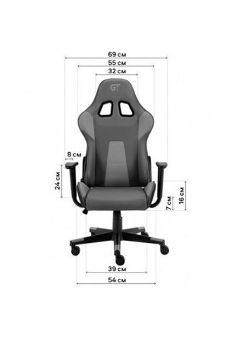 Крісло ігрове X2316 Gray/Gray (X-2316 Fabric Gray/Gray) GT Racer x-2316 gray/gray (290704584)