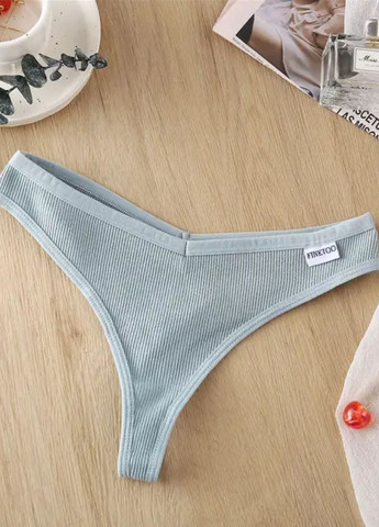 Женские трусики стринги в рубчик с V-образной линией талии Нежные (1260-48) Finetoo (299398555)