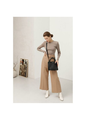 Жіноча шкіряна сумка через плече кроссбоді wood Чорний BlankNote (302007897)