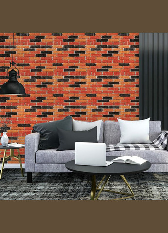 Самоклеящаяся декоративная 3D панель под бежево-коричневый матовый кирпич катеринослав 700х770х5мм (047M) SW-00000636 Sticker Wall (330606663)