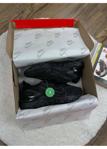 КРОССОВКИ ЖЕНСКИЕ NIKE REACT VISION BLACK НАЙК РЕАКТ ВИСИОН No Brand чёрные демисезоны (368869430)