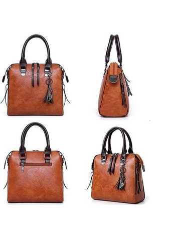 Набір жіночих сумок 4 в 1 Divina (сумка, клатч, картхолдер, косметичка) Orange Italian Bags (289872487)