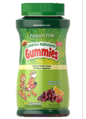 Витаминный комплекс для детей Puritan's Pride Children's Multivitamin Gummies, 120 желейных конфет Puritans Pride (289987344)