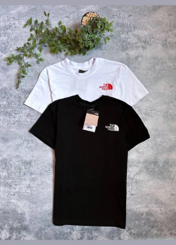 Черно-белая мужская футболка tnf No Brand