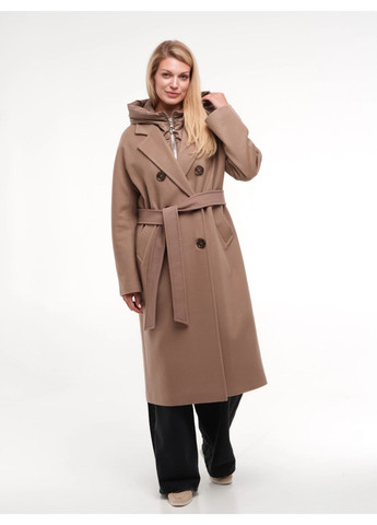 Темно-бежеве демісезонне Пальто Темно-бежеве + Жилет Esmeralda