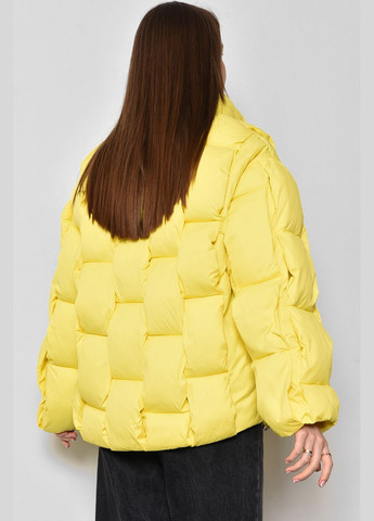 Желтая демисезонная куртка женская еврозима желтого цвета Let's Shop
