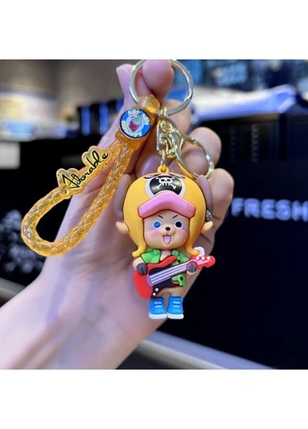 Брелок Ван пис One Piece Тони Тони Tony Tony детский брелок на рюкзак, ключи желтый 6 см Shantou (393632277)