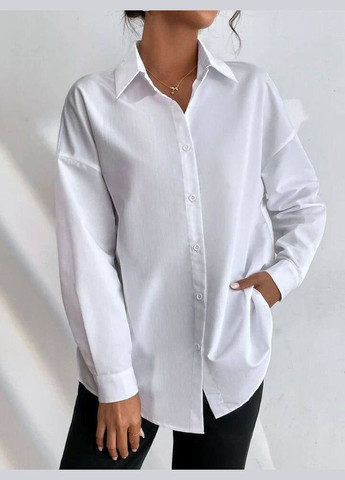 Белая женская рубашка из софта цвет белый р.48/50 451187 New Trend