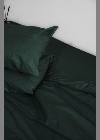 Постельное белье Вареный хлопок Евро 200 x 220 Однотонный Изумрудный 70 х 70 No Brand (296662444)