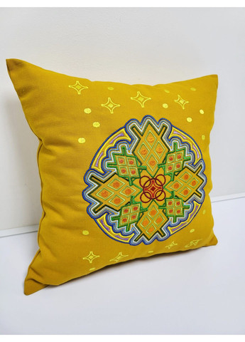 Подушка оберег Засеянное Поле горчичный котон (NF0581) Tiferet-NF (371772235)