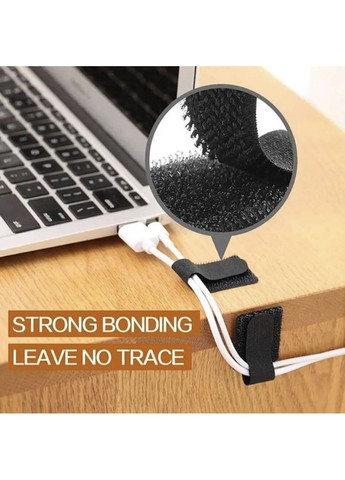 Органайзер-стяжка для кабеля липучка-хомут фиксатор многоразовые 5 шт Lencent (355889272)