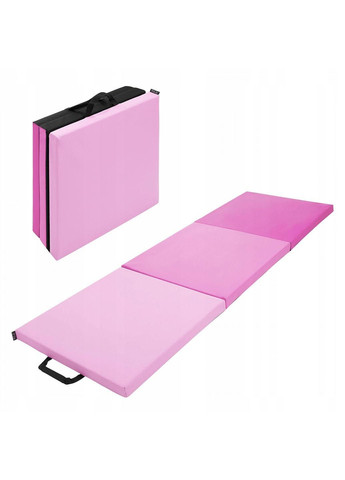 Мат гімнастичний складний 180 x 60 x 5 см 4FJ0572 Pink/Light Pink 4FIZJO (279303081)