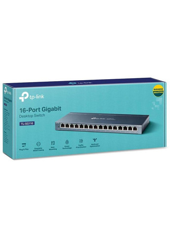 Комутатор TL-SG116, 16 x 10/100/1000 RJ45, некерований TP-Link (316631440)