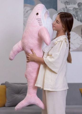 Плюшева велика іграшка акула рожева 100 см My Kigu (370370673)