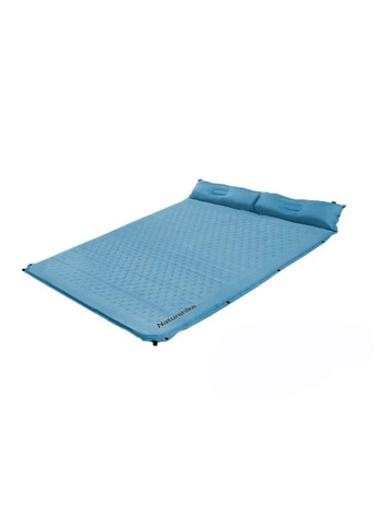 Килимок самонадувний двомісний з подушкою 30мм CNH22DZ013 блакитний Naturehike (285767632)