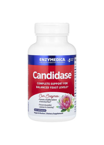 Комплекс для Підтримки Здорової Мікрофлори Кишківника Candidase - 42 капсул Enzymedica (293944955)
