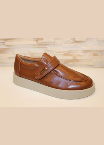 Loretta Туфли женские коричневые на липучках лоферы коричневый з искусственная кожа, китай — демисезон (346416461)