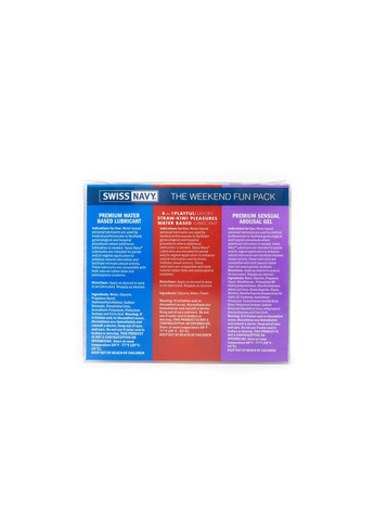 Набір Weekend Fun Pack 3 х 30 мл Swiss Navy (315149327)