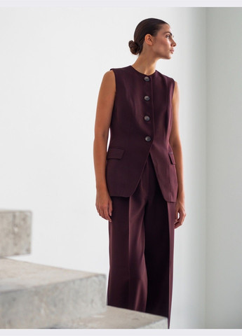 удлинённый жилет коричневого цвета Dressa (304726330)