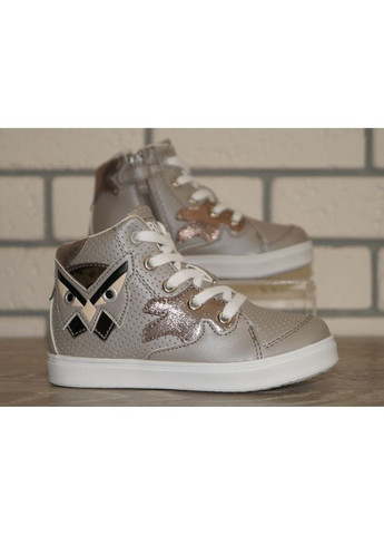 Серые повседневные, кэжуал осенние ботинки демисезонные для девочки серые Biki