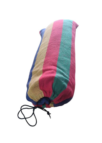 Туристический подвесной гамак 200х150 см с планкой 40 см нагрузка до 140 кг с чохлом разноцветный Art (293511418)