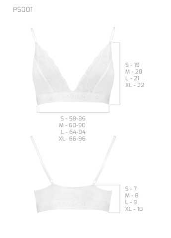 Білий демісезонний еластичний топ з мереживом ps001 top white, size Passion