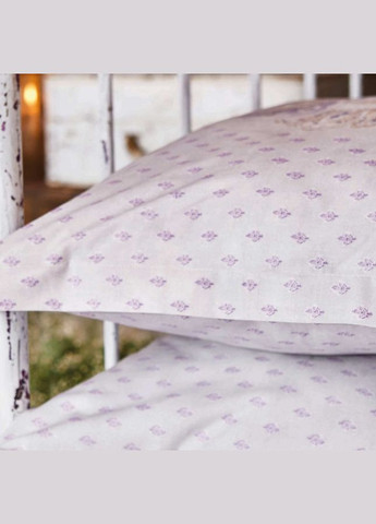 Набор постельного белья с пледом Estella lila лиловый евро Karaca Home (285778490)