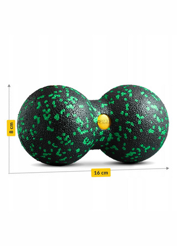 Масажний м'яч подвійний EPP DuoBall 08 Black/Green () 4FIZJO P-5907222931295 (275653827)