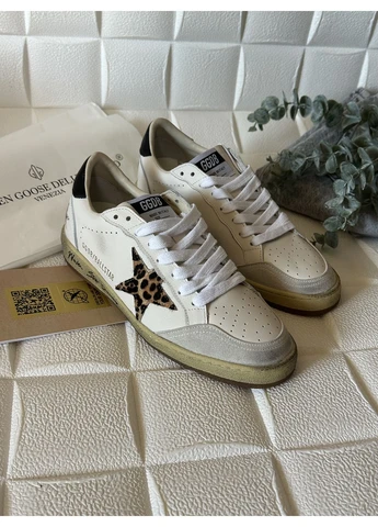 Комбіновані літні кросівки golden goose ball star leopard star голден гус No Brand