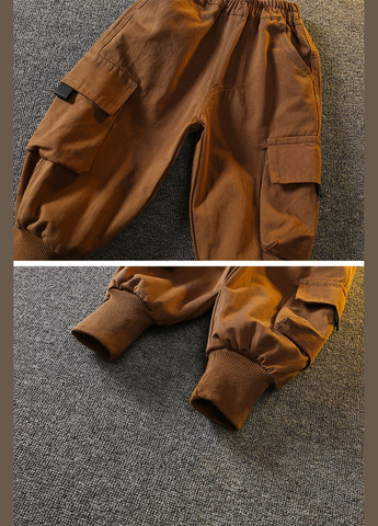 Коричневый демисезонный детский костюм для мальчика коричневая рубашка и брюки с рубашкой, брючный HONE BABY 2024-2025