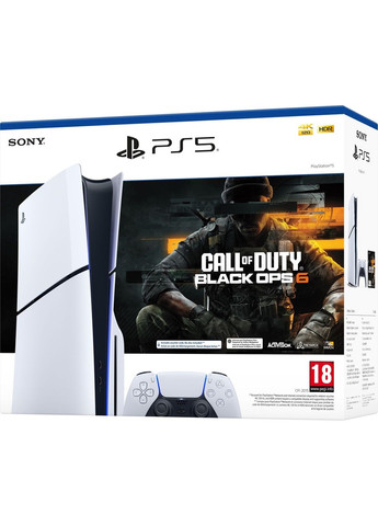 Игровая приставка PlayStation 5 Slim, White, с Blu-ray приводом + игра Call of Duty: Black Ops 6 (код активации) Sony (360605590)