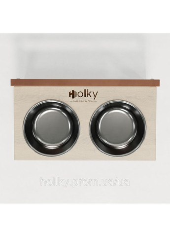 Миски на регулируемой подставке для средних собак Flex M (2×0.85 л) FM-422530-GLWH Hollky (365652692)