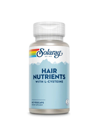 Добавка Hair Nutrients - 60 vcaps Solaray (288677454)