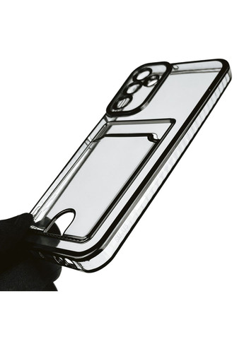 Чохол для Galaxy M15 (SM-M156) із чорною окантовкою з кишенькою для карток на самсунг м15 чорний Samsung (366021969)