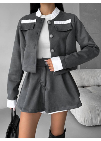 Графітова сукня-піджак No Brand