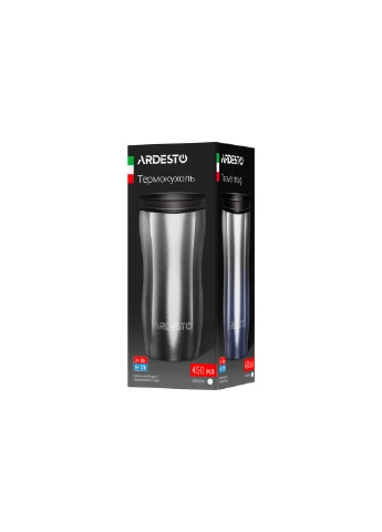 Термокружка Metallic, 450 мл, из нержавеющей стали, черного цвета. Ardesto (381236164)