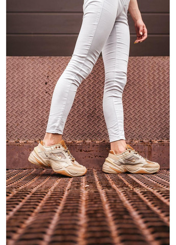 КРОССОВКИ ЖЕНСКИЕ NIKE M2K TEKNO LINEN & WHEAT & ALE BROWN НАЙК М2К ТЕКНО No Brand коричневые демисезоны (367172819)