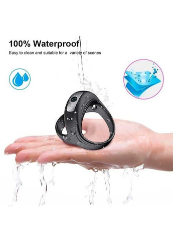 USB-виброкольцо улучшение эрекции и стимуляция пениса и мошонки Черный K000726 No Brand (366888069)